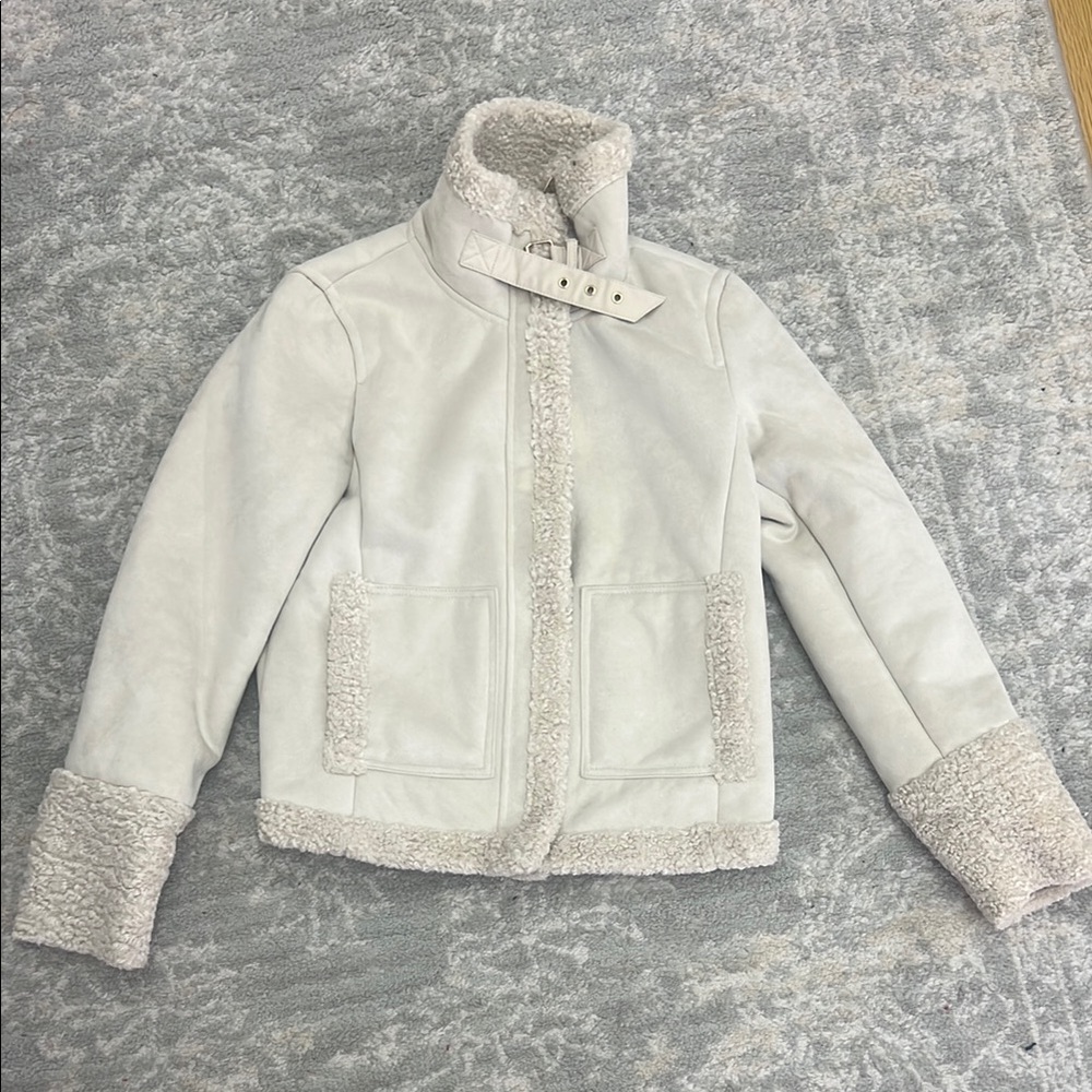 Cream Shearling Jacket